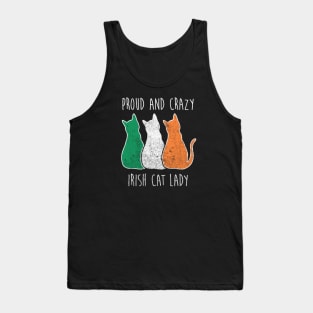 PROUD AND CRAZY IRISH CAT LADY Tank Top